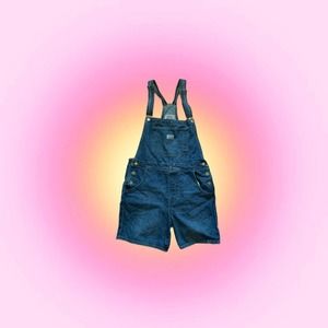 Dark wash Levi’s overalls